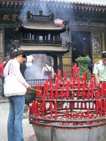 worshippers at the wild goose pagoda